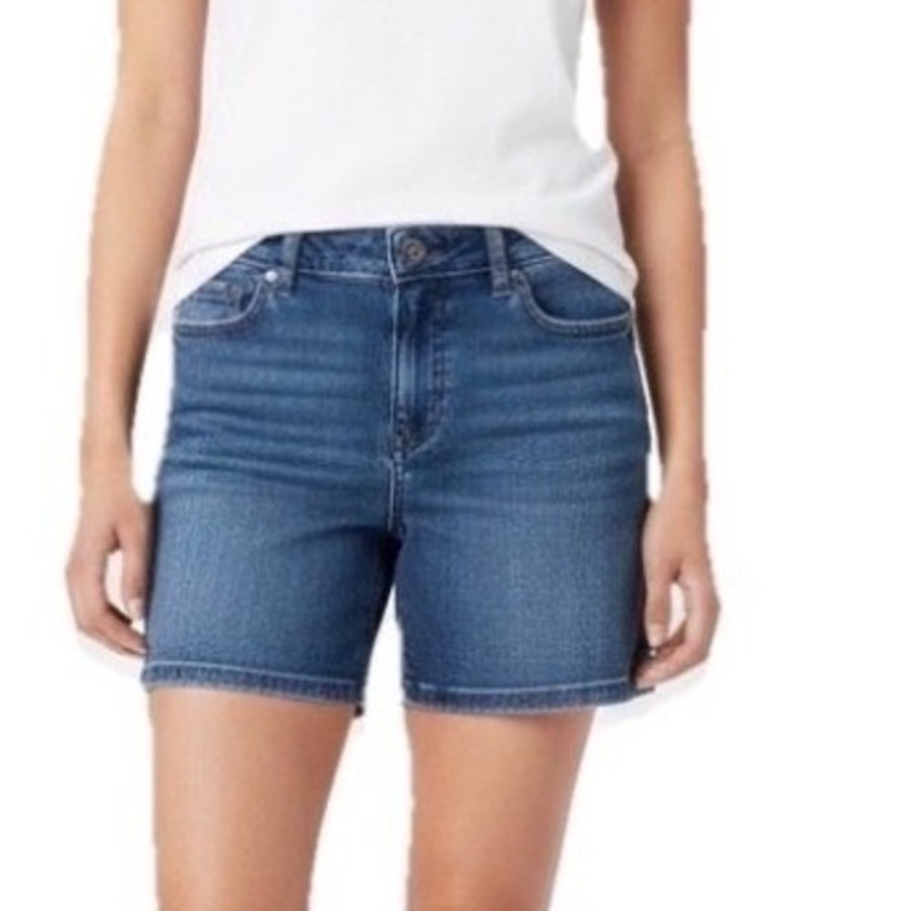 Banana Republic Denim Shorts Women 29 Blue Stretch Premium Denim Mid Rise